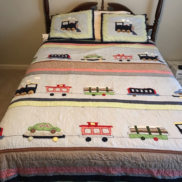 Pottery Barn Kids Bedding Railway Express Train Quilt Set Poshmark